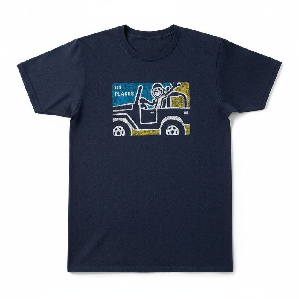 Life is Good “Go Places” Jeep‎ Tee – Women’s Size Large